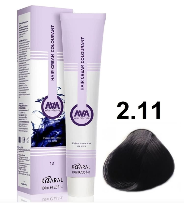 KAARAL AAA Hair crem colorant 2.11 синяя ночь 100мл