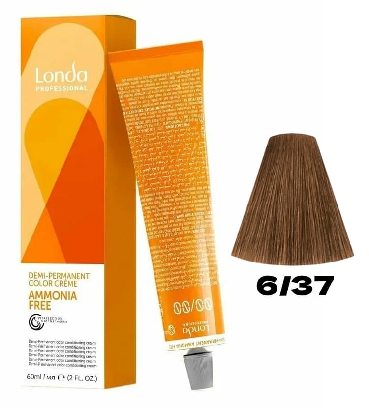 LondaТон Ammonia-Free 6/37 темный блонд золотисто-коричневый 