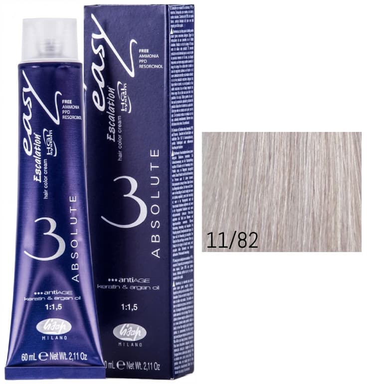 Lisap Absolute 11/82 очень светлый блондин пепельно-фиолетовый 60 мл