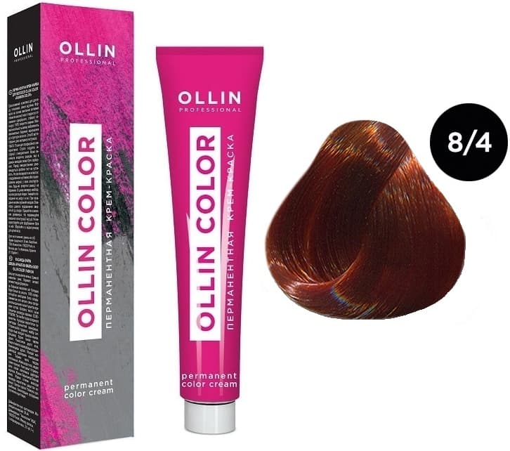 OLLIN COLOR  8/4 светло-русый медный 60мл Перманентная крем-краска для волос