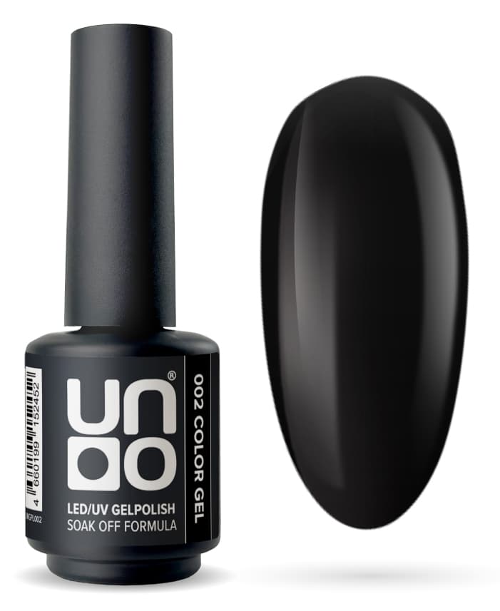 Гель-лак "Uno" - 002 Черный - Black, 8 г.