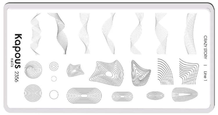 Kapous Nails Пластина для стемпинга "Crazy story" Line 1