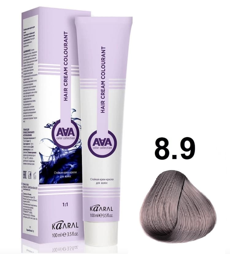 KAARAL AAA Hair crem colorant 8.9 светлый блондин сандрэ 100мл