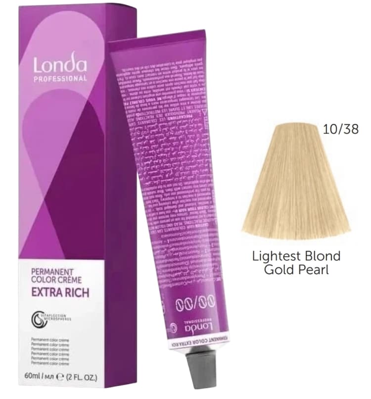 LONDACOLOR 10/38 яркий блонд золотисто-жемчужный