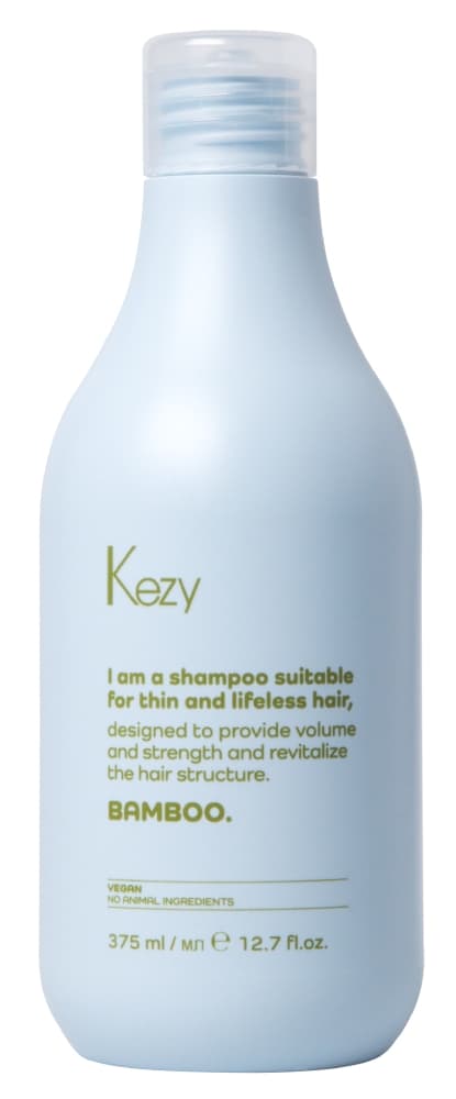 Kezy I am BAMBOO Шампунь с экстрактом бамбука для объема и укрепления тонких волос, 375 мл.