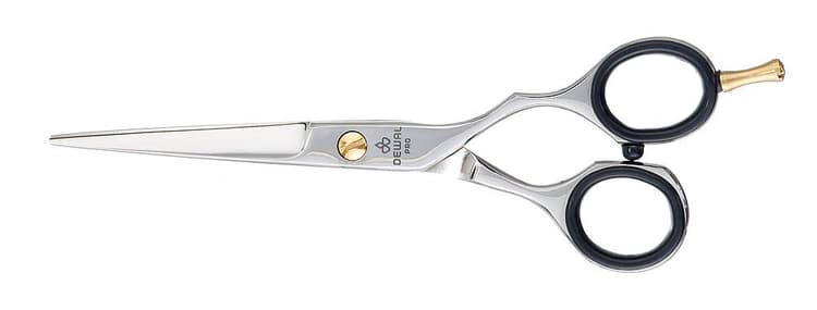 Dewal Ножницы BASIC STEP прямые 5,5" эргономичные, съемный упор