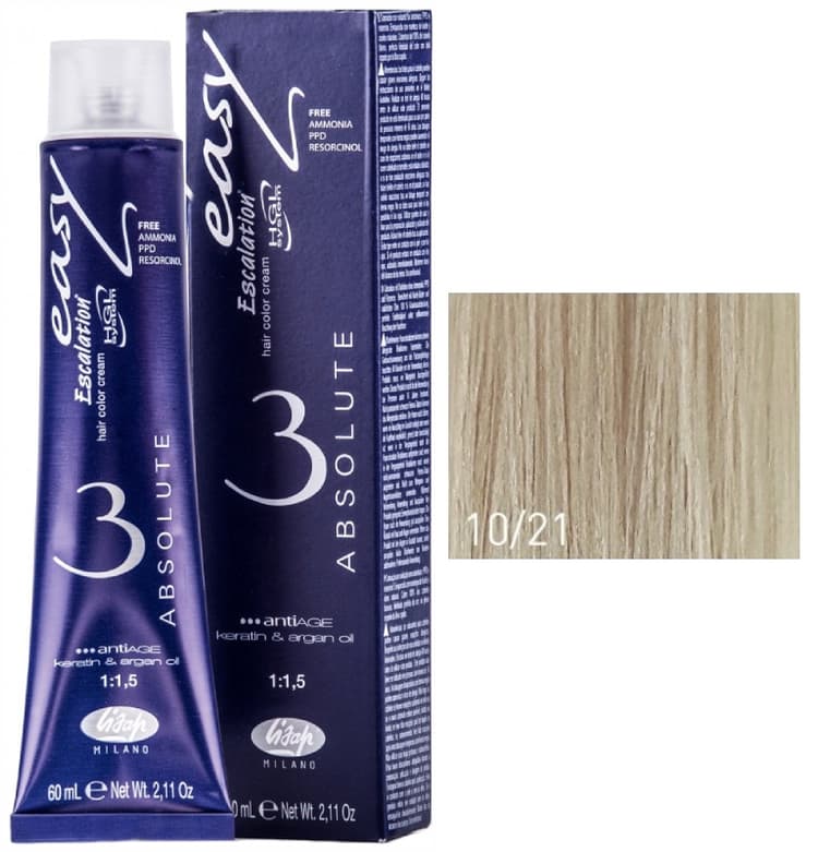 Lisap Absolute 10/21 экстра светлый блондин платиновый 60 мл