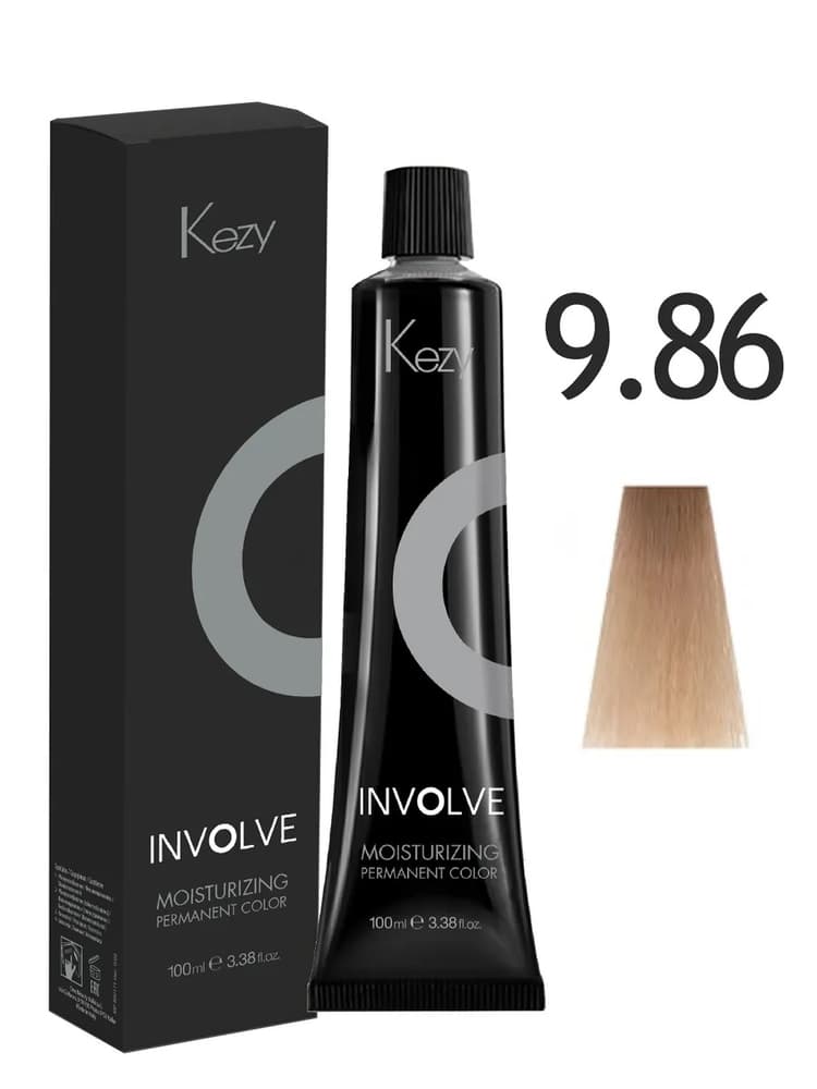 KEZY Involve color 9.86 Очень светлый блондин бежево-красный «Туф» 100 мл