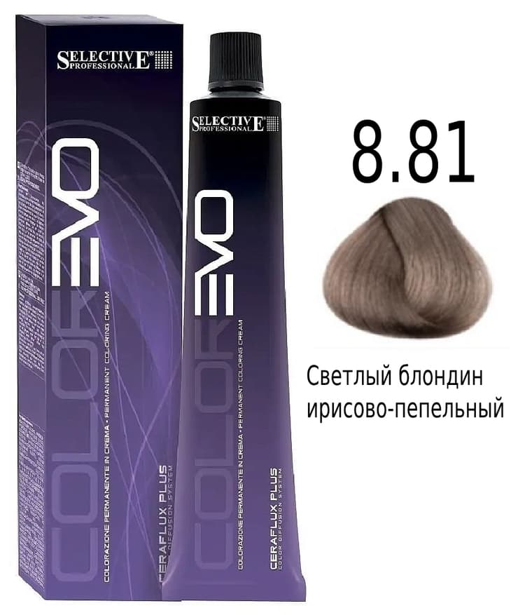 SELECTIVE COLOREVO 8.81 Светлый блондин ирисово-пепельный 100мл