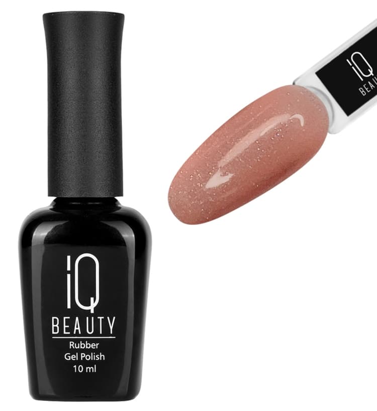 IQ BEAUTY Каучуковый гель-лак с кальцием №166 10 мл. Mokko