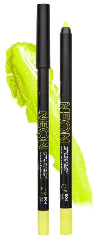 Parisa Карандаш для макияжа глаз NEON с матовым покрытием (604 acid yellow), 1,2 гр.