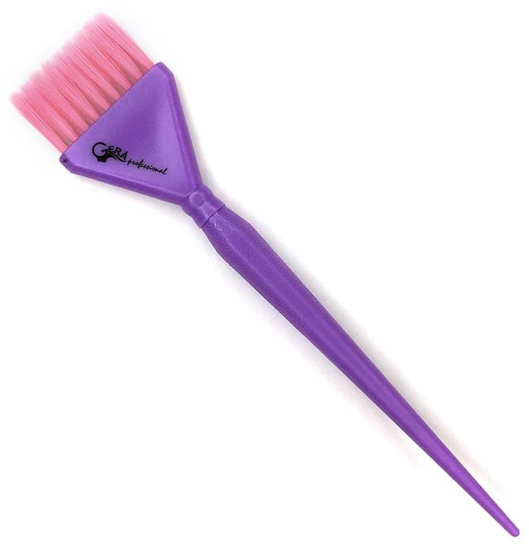Gera Professional Кисть, розовая щетина 9 рядов, цвет фиолетовый