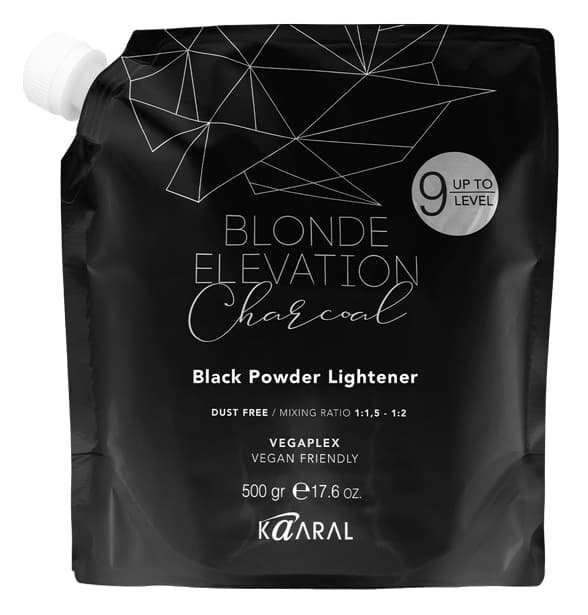 KAARAL Blonde Elevation Charcoal Черная обесцвечивающая пудра для волос 500 гр.
