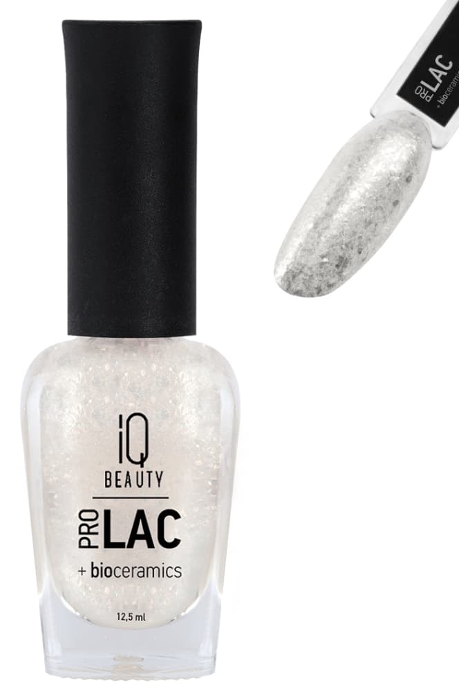 IQ BEAUTY PROLAC Лак для ногтей укрепляющий с биокерамикой 12.5 мл № 059 Born to sparkle