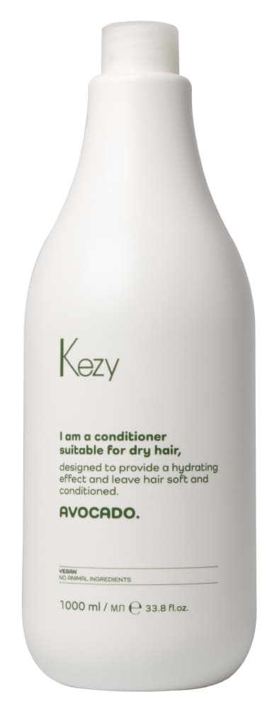 Kezy I am AVOCADO Кондиционер с маслом авокадо для сухих волос, 1000 мл.