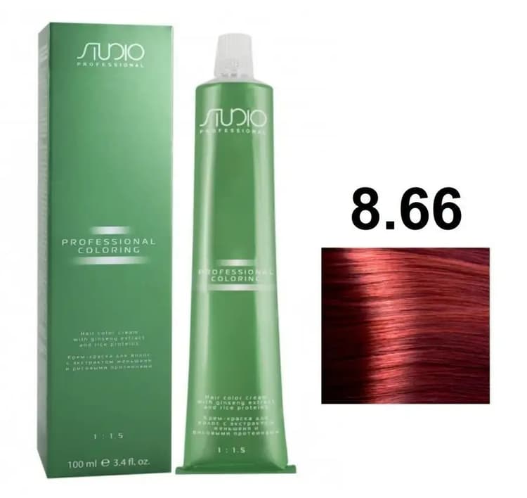 KAPOUS Studio S 8.66 интенсивный светло-красный блонд 100 мл