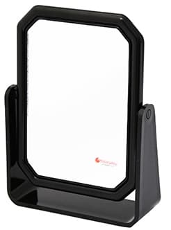 Haiway Зеркало двухстороннее черное пластик., 3-х кратное увеличение