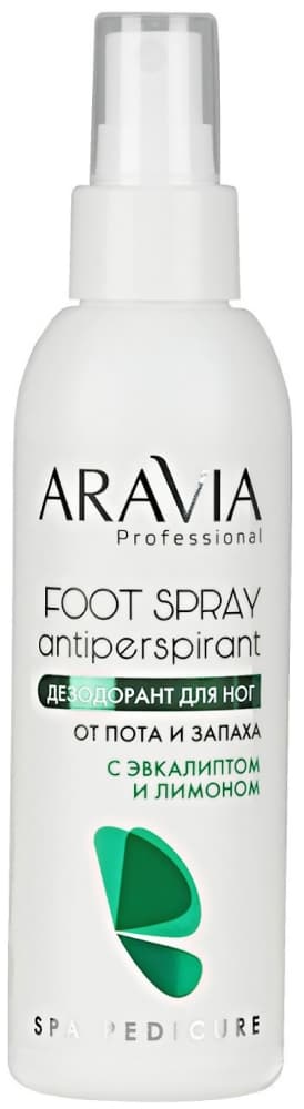 Aravia Дезодорант для ног от пота и запаха с эвкалиптом и лимоном, 150 мл 