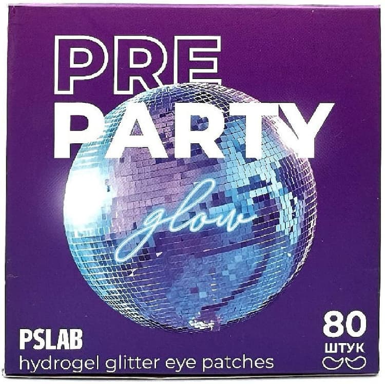 4SKIN Глиттер-патчи PRE PARTY с гиалуроновой кислотой для интенсивного увла "PSLAB" 80шт/уп.
