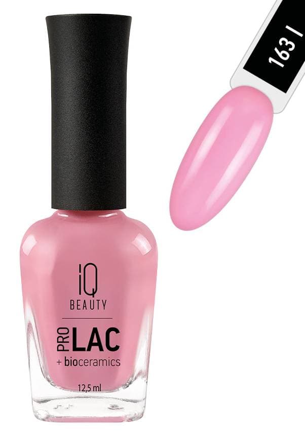 IQ BEAUTY PROLAC Лак для ногтей укрепляющий с биокерамикой 12.5 мл №163 THAW Pink Molasses