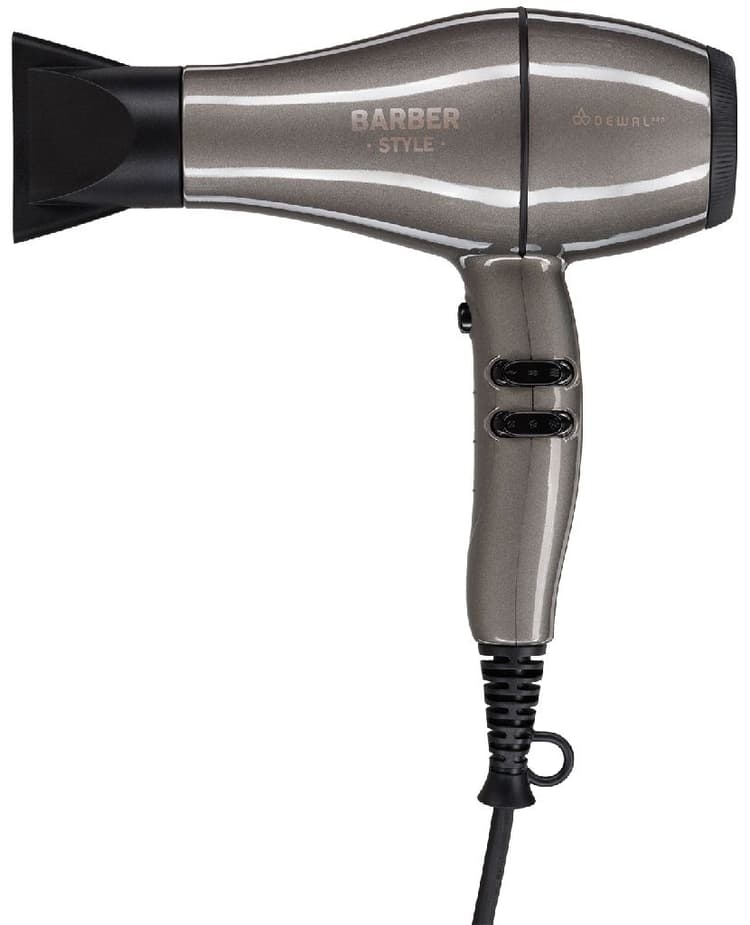 DEWAL Фен Barber Style Compact с ионизацией+мощный бесщеточный мотор, цв.темная сталь, 2200W 