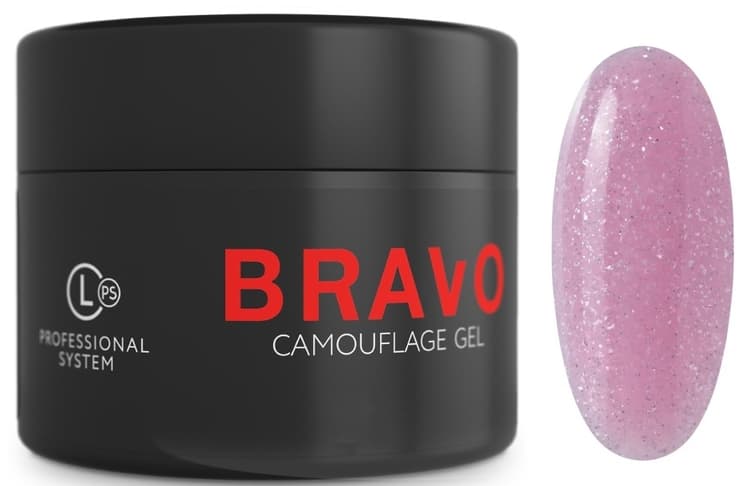 Bravo Моделирующий  Camouflage Gel №05 светоотражающий цв. розовый 30 мл  