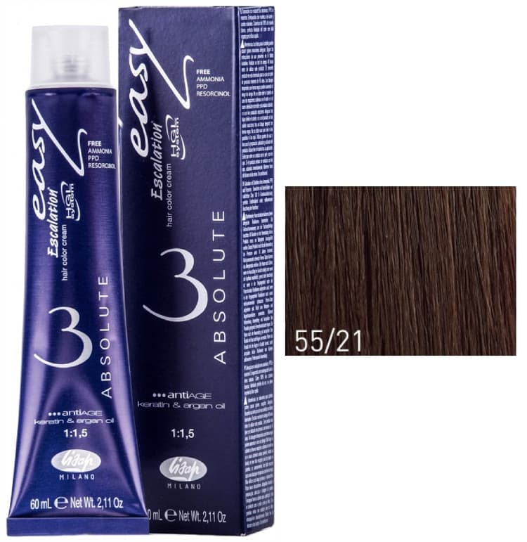 Lisap Absolute 55/21 платиновый каштан 60 мл