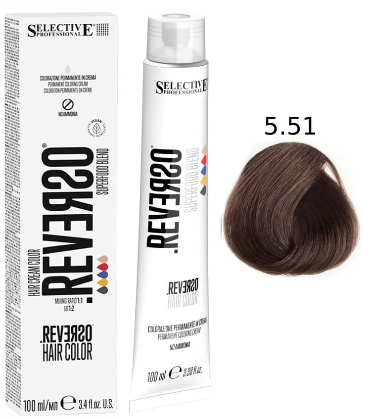 SELECTIVE Reverso Hair Color 5.51 Светло-каштановый "Киноа"