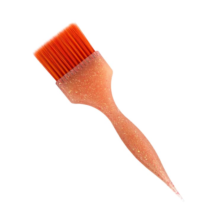 Gera Professional Кисть "Идеал", оранжевая щетина, цвет светло-оранжевый с блестками