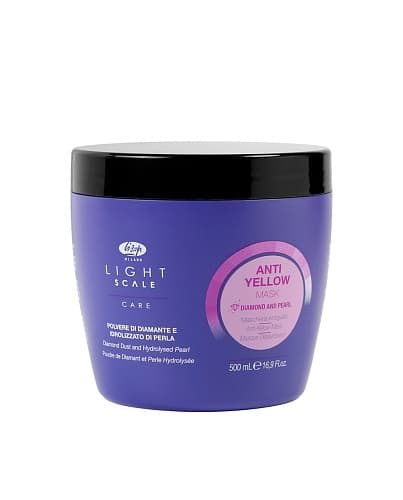 Lisap Light Scale Маска для осветленных, мелированных и седых волос-Care Anti Yellow Mask 500 мл