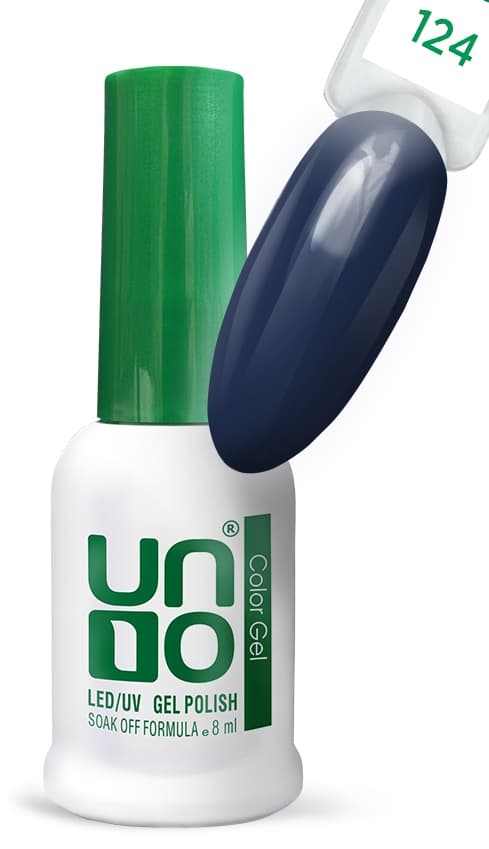 Гель-лак "Uno" - 124 Глубокий синий - Deep Blue, 8мл.