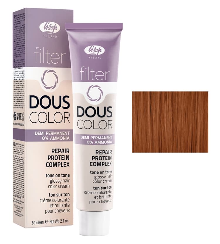 Lisap Filter Douscolor 7/66 интенсивный медный блонд 60 мл
