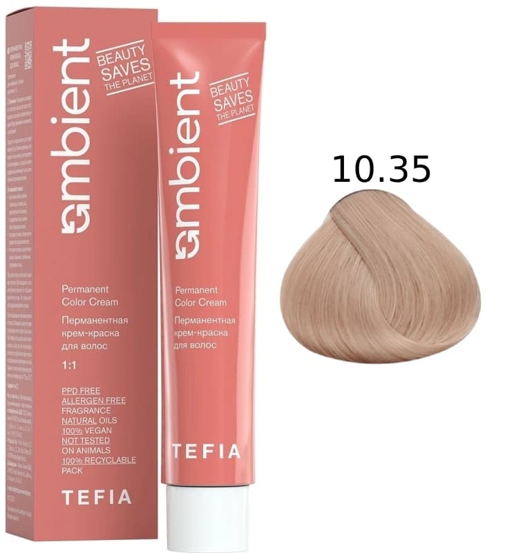 TEFIA AMBIENT 10.35 Экстра светлый блондин золотисто-красный 60 мл