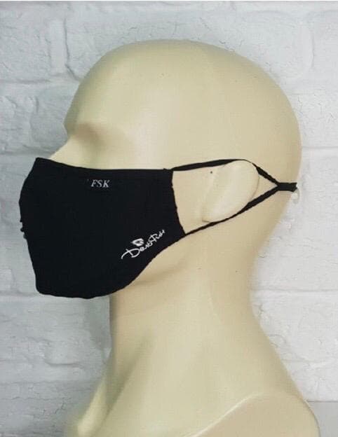 FSK Защитная маска респиратор черная (без клапана)
