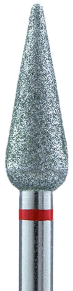 Фреза Алмазная Почка длинная (капля) Кристалл Nails d.4 (красная насечка)