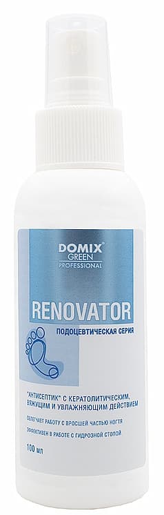 DOMIX Renovator спрей-антисептик с кератолитическим вяжущим и увлажняющим действием 100 мл