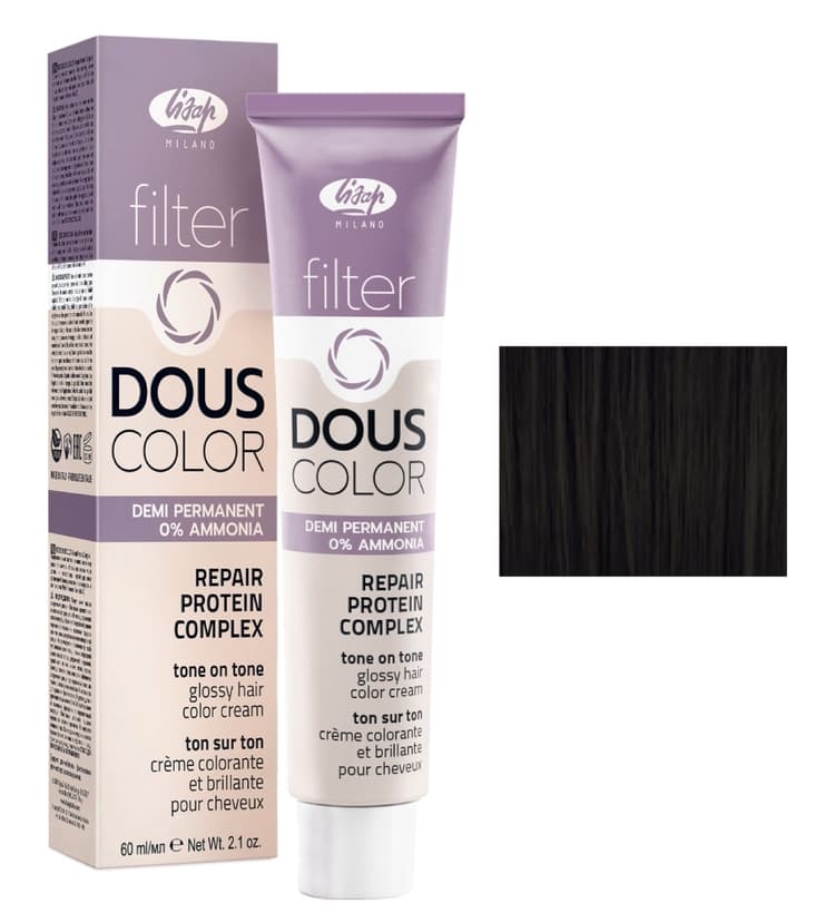 Lisap Filter Douscolor 3/07 темно-каштановый тропический 60 мл