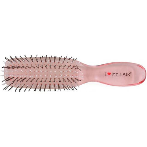 I Love My Hair РУСАЛОЧКА Щетка массажная розовая прозрачная микро, пластик, д/мокрых и запутанных волос