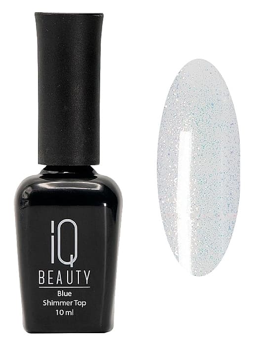 IQ BEAUTY Финишное покрытие глянцевое с шиммером, №109 Blue shimmer top, 10 мл