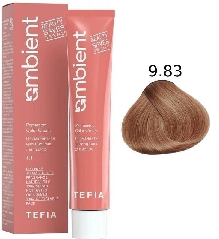 TEFIA AMBIENT 9.83 Очень светлый блондин коричнево-золотистый 60 мл