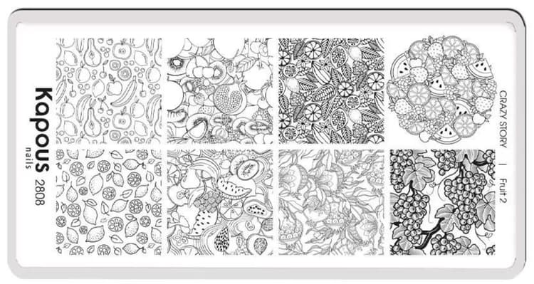 Kapous Nails Пластина для стемпинга "Crazy story" Fruit 2