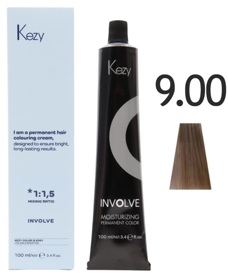 KEZY Involve color 9.00 Очень светлый блондин интенсивный, 100 мл. 