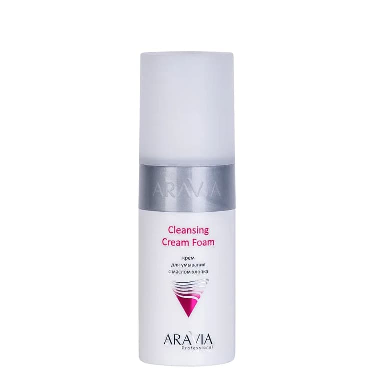 Aravia Крем для умывания с маслом хлопка Cleansing Cream Foam, 150 мл