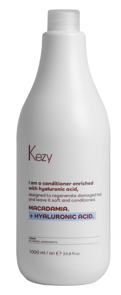 Kezy I am MACADAMIA + HYALURONIC ACID Кондиционер для восстановления волос 1000 мл