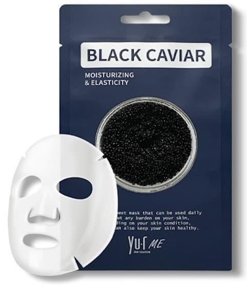 YU.R ME Тканевая маска для лица с экстрактом черной икры  25 гр. 