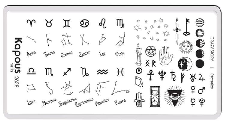 Kapous Nails Пластина для стемпинга "Crazy story" Esoterics