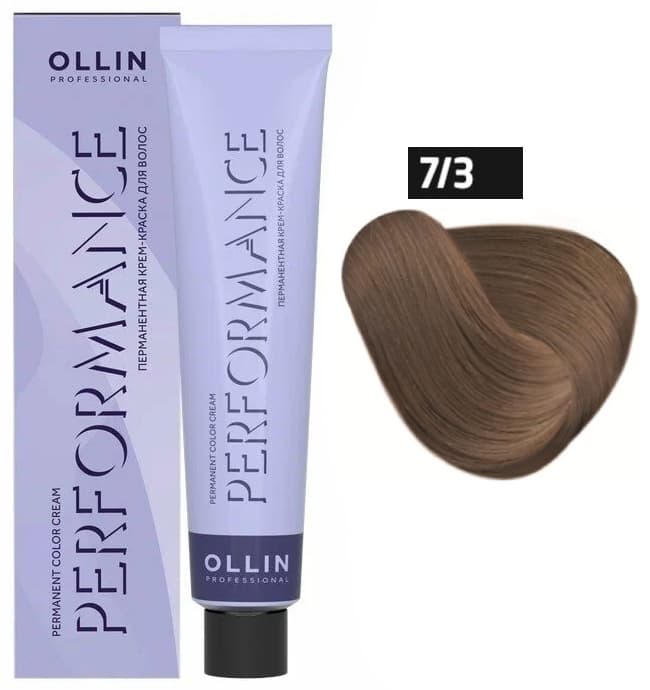OLLIN PERFORMANCE  7/3 русый золотистый 60мл Перманентная крем-краска для волос