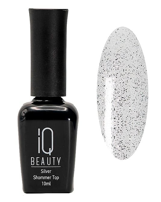 IQ BEAUTY Финишное покрытие глянцевое с шиммером, №106 Silver shimmer top, 10 мл