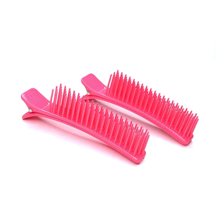 Gera Professional Зажим с расческой, розовый, 14 см, 2шт/уп. - 1 шт.