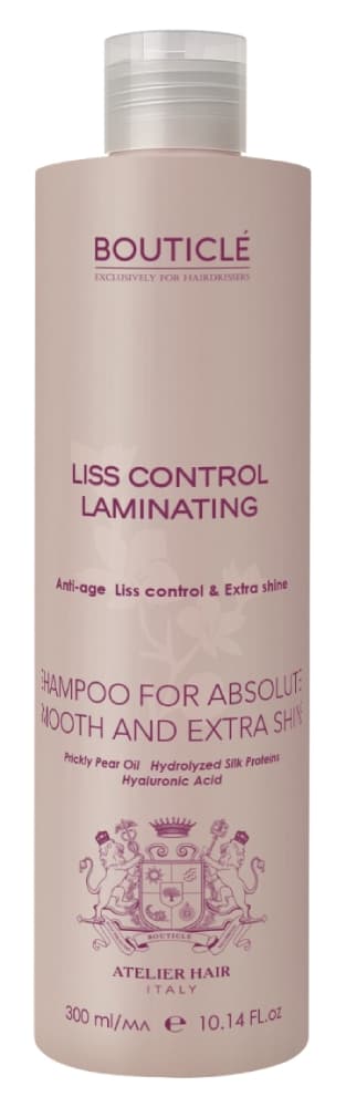 Bouticle ATELIER HAIR LAMINATING Разглаживающий ламинирующий шампунь 300мл